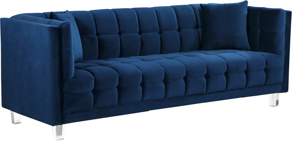 Mariel Sky Blue Velvet Sofa