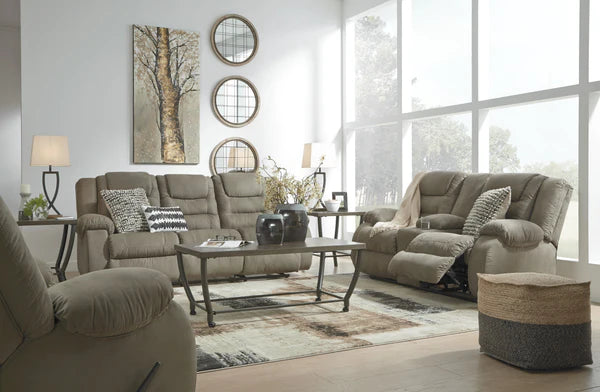 McCade Cobblestone Reclining Living Room 2pc Set. New Arrival