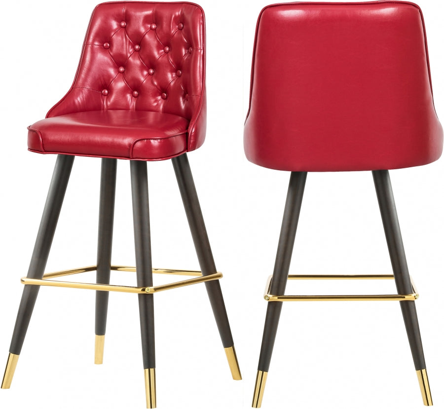Portnoy Faux Leather Bar | Counter Stool Red