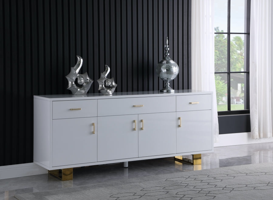 Excel Sideboard/Buffet White Gold
