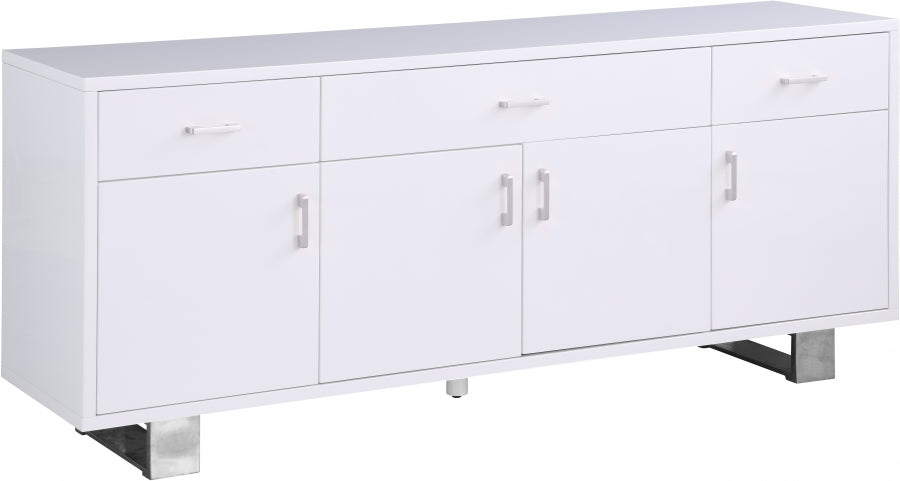 Excel Sideboard/Buffet White Silver