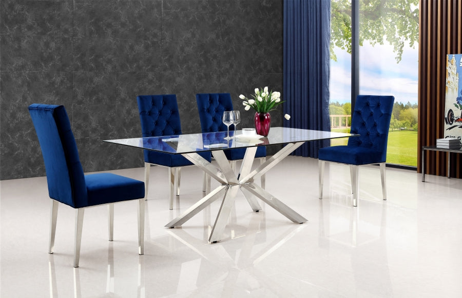 Juno Collection Dining Table + 4 Chair Blue