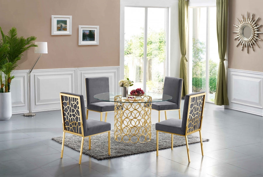 Opal Collection Dining Table + 4 Chair Colorful