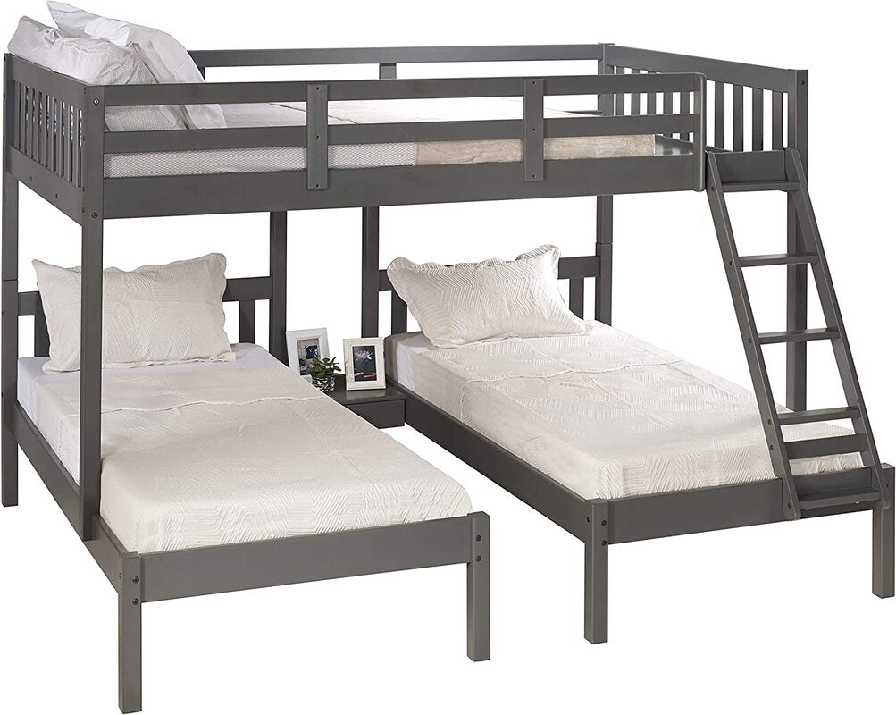 2332-FTTDG - Full over Double Twin w/ Twin Trundle Bed