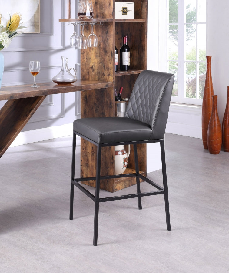 Bryce Faux Leather Bar Stool Gray
