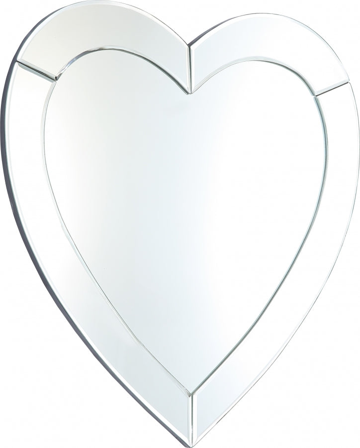 Heart Mirror Silver
