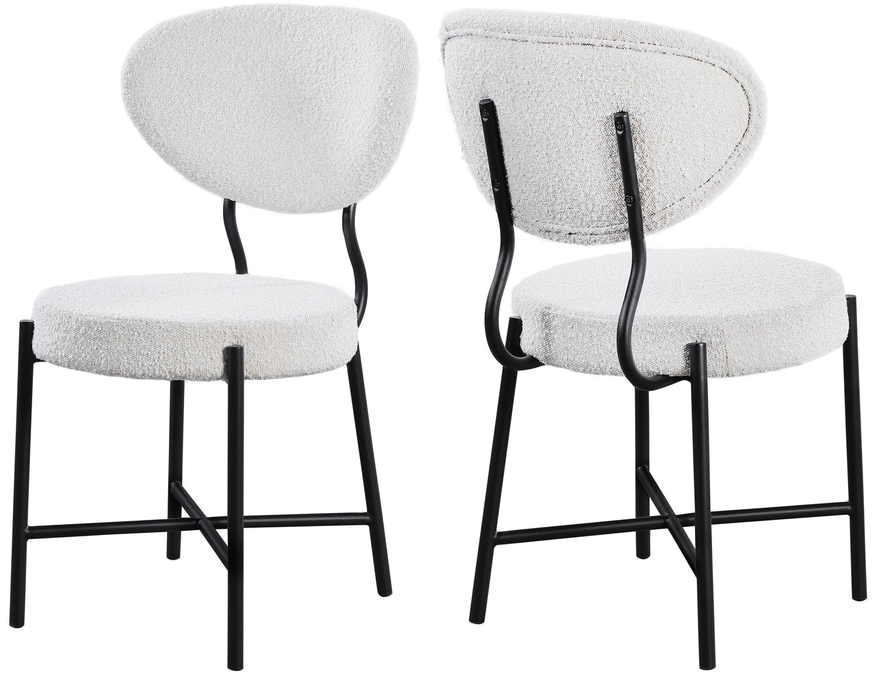 Allure Cream Boucle Fabric Dining Chair image