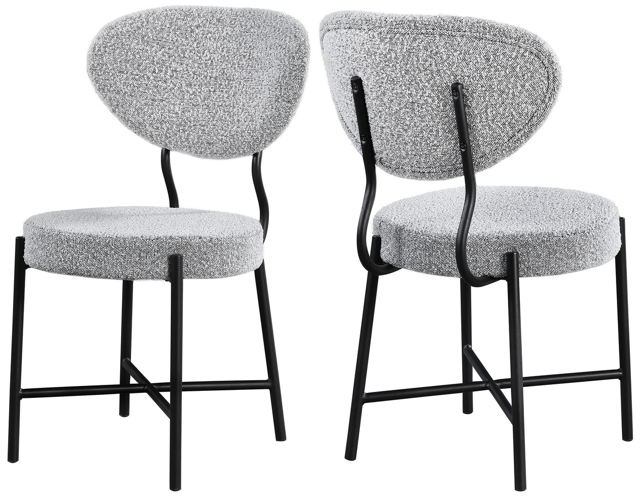 Allure Grey Boucle Fabric Dining Chair image