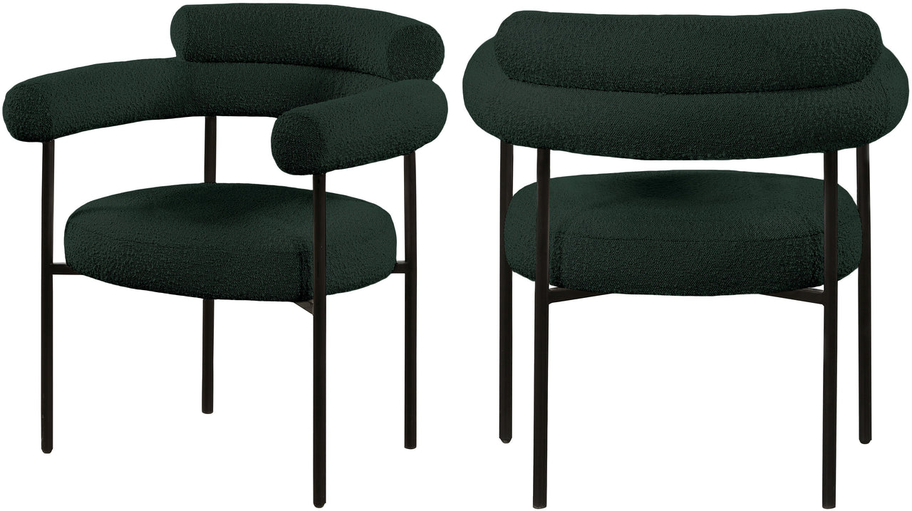 Blake Green Boucle Fabric Dining Chair (2) image