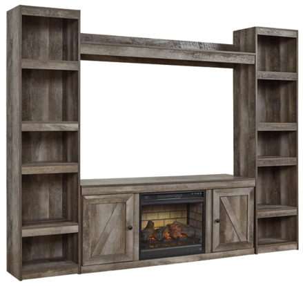 Wynnlow 4-Piece Entertainment Center with Electric Fireplace