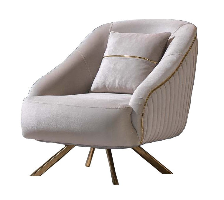 Lucas Stationary Living Room Chair Beige