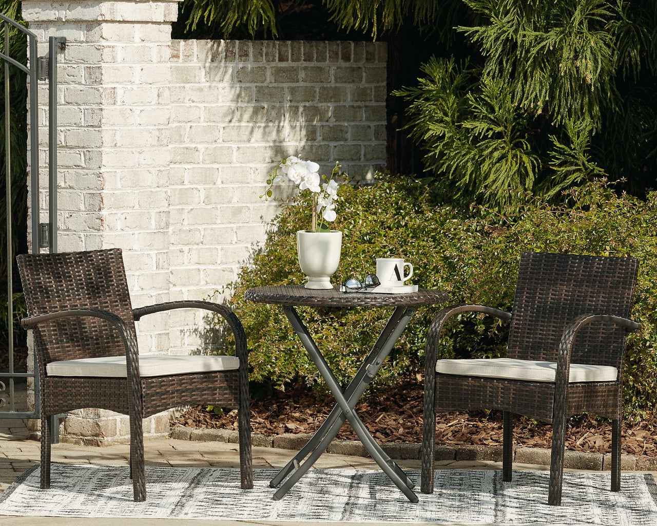 Anchor Lane Outdoor Chairs with Table Set Set of 3 image