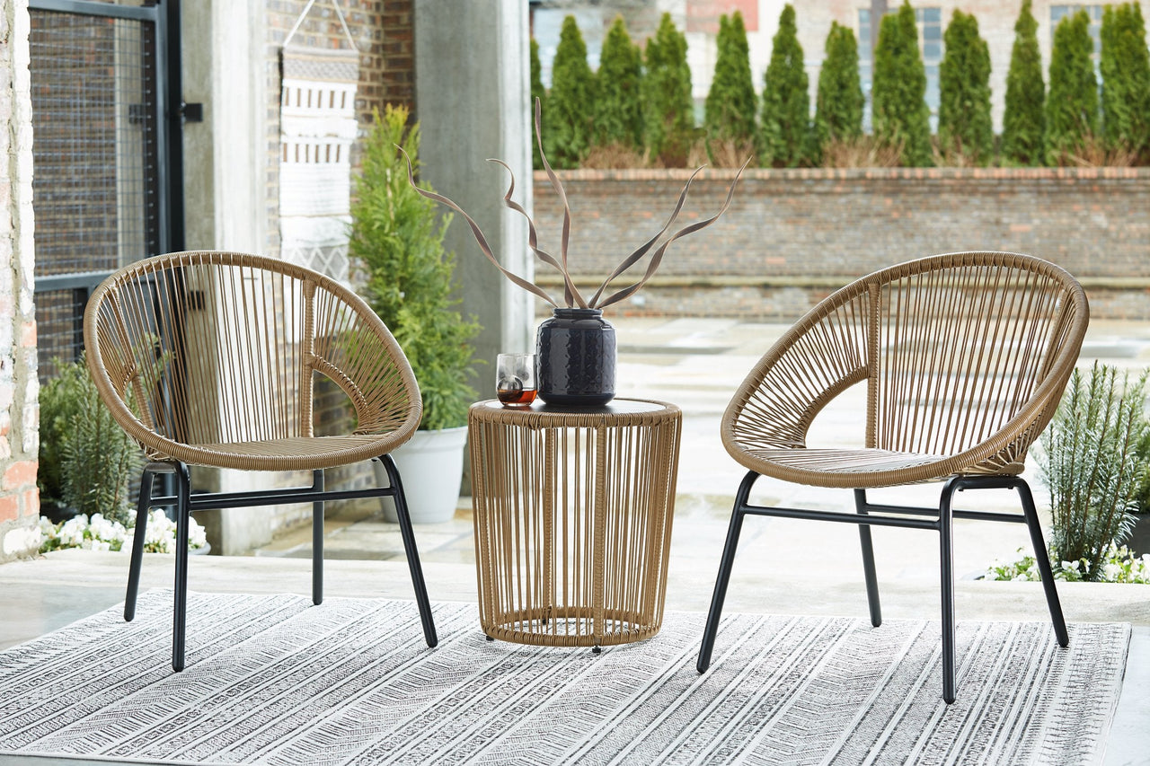 Mandarin Cape Outdoor Chairs with Table Set (Set of 3) image