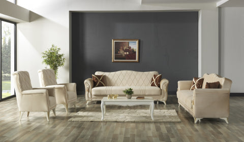 Vienna Convertible Livingroom Sofa Khaki Beige