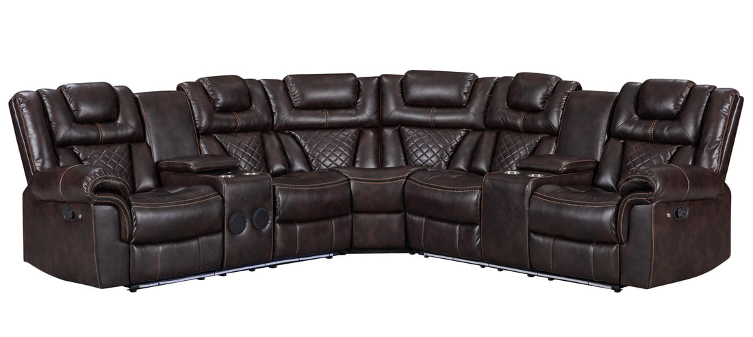 Alexa2023 Brown Reclining Sectional **NEW ARRIVAL**