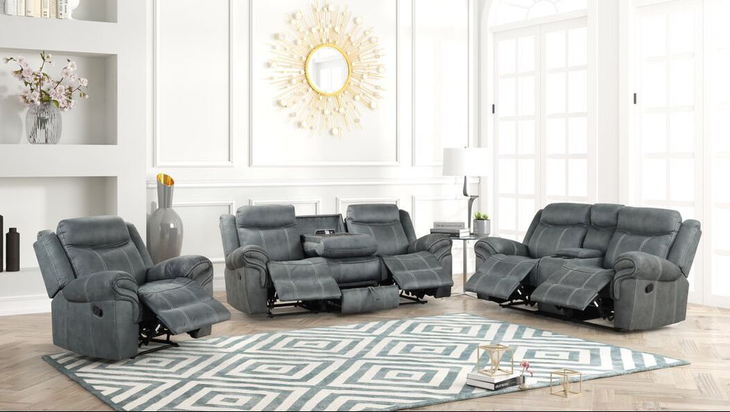 Andres Grey - 3pc Reclining Living Room Set **NEW ARRIVAL**
