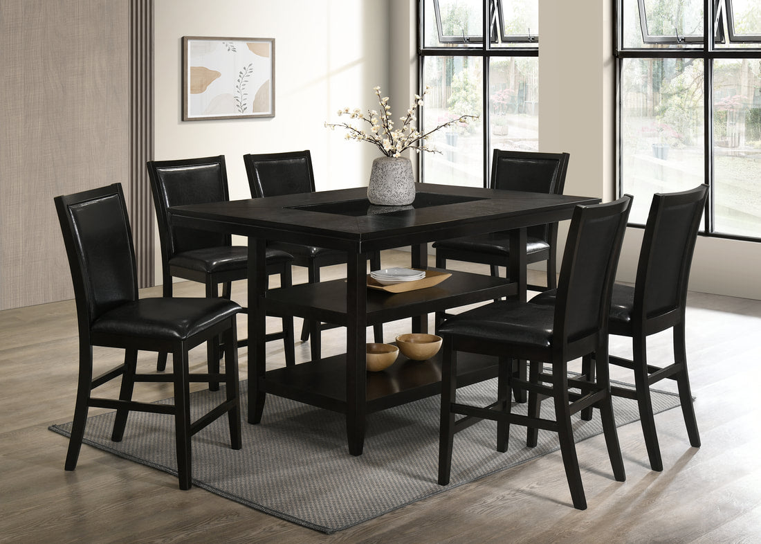 CondorPU Black - Counter Height Table & 6 Chairs