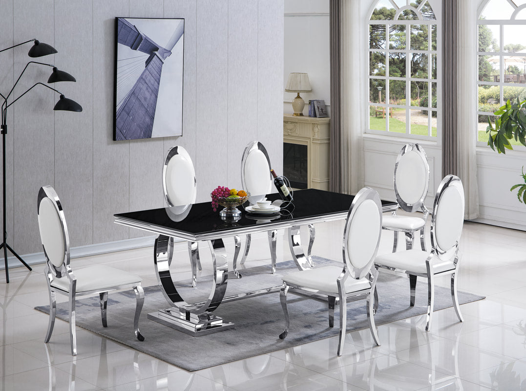 D2021 - Dining Table + 6 Chair Set