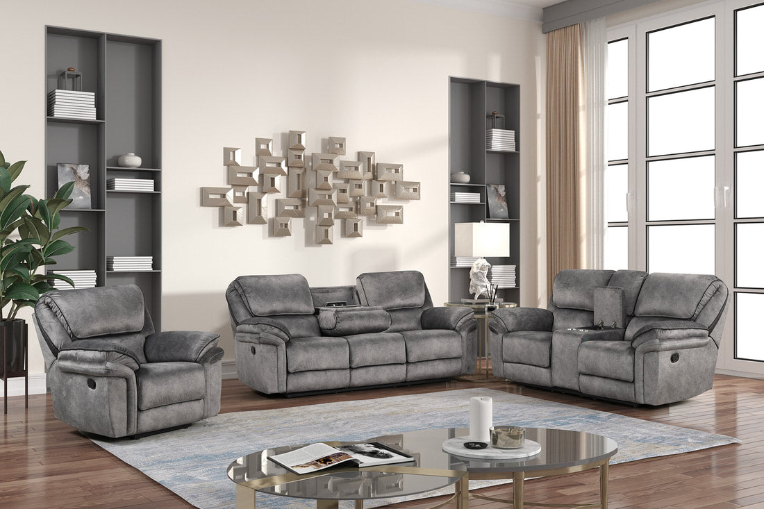 Perry Grey - 3PC Reclining Set **NEW ARRIVAL**