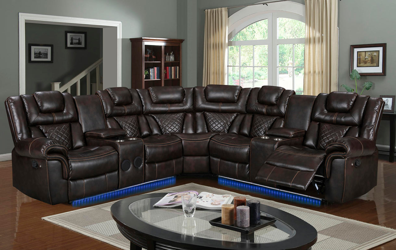 Alexa2023 Brown Reclining Sectional **NEW ARRIVAL**